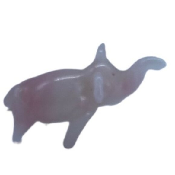 Vtg Pink Glass Elephant Figurine Collectible Handcrafted 1"x1" Safari Hand Blown - Picture 2 of 4